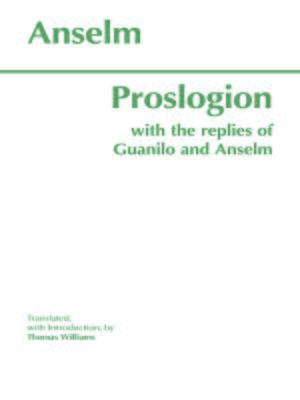 cover image of Proslogion